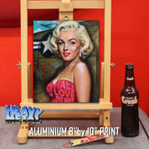 Marilyn Monroe Canvas Art - Make Love Not War by Chris Tutty